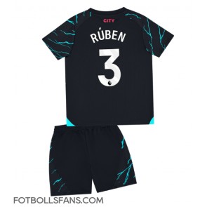 Manchester City Ruben Dias #3 Replika Tredje Tröja Barn 2023-24 Kortärmad (+ Korta byxor)
